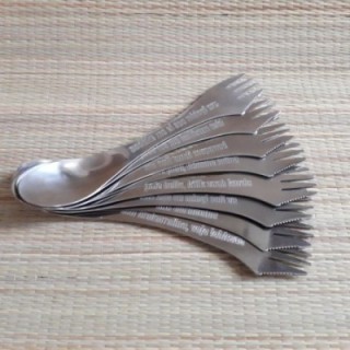 Стальная ложка spork с индивидуальной гравировкой