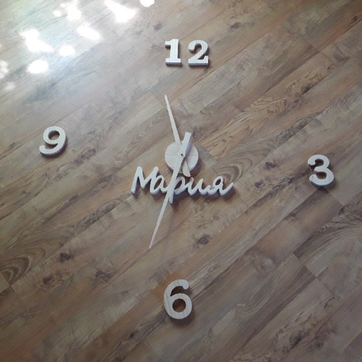 Персонализированные деревянные большие настенные часы