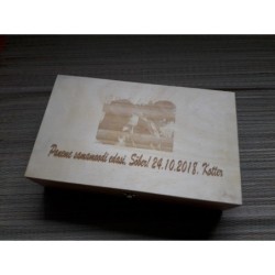 Деревянная чайная коробка с индивидуальной гравировкой
