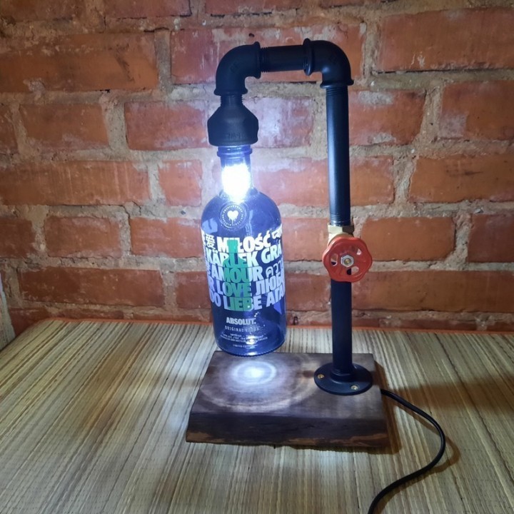 Лампа из труб  на заказ