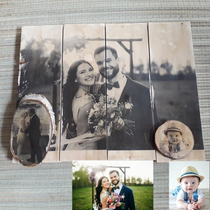 Фото на дереве декураж