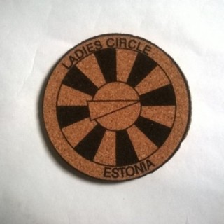 Натуральная пробка подставка для стакана  с индивидуальной гравировкой