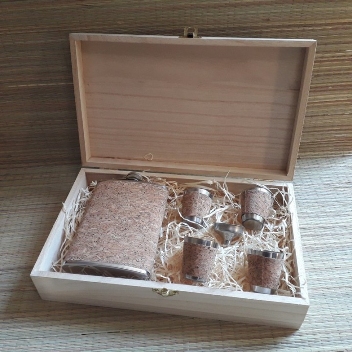 Фляжка пробка комплект с индивидуальной гравировкой