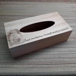 Деревянная коробка для салфеток с индивидуальной гравировкой