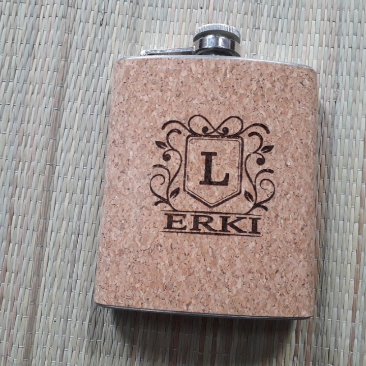 Фляжка отделка пробка с индивидуальной гравировкой