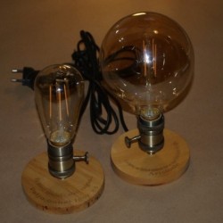 Edisoni käsitöö puidust lamp Personaalse graveeringuga