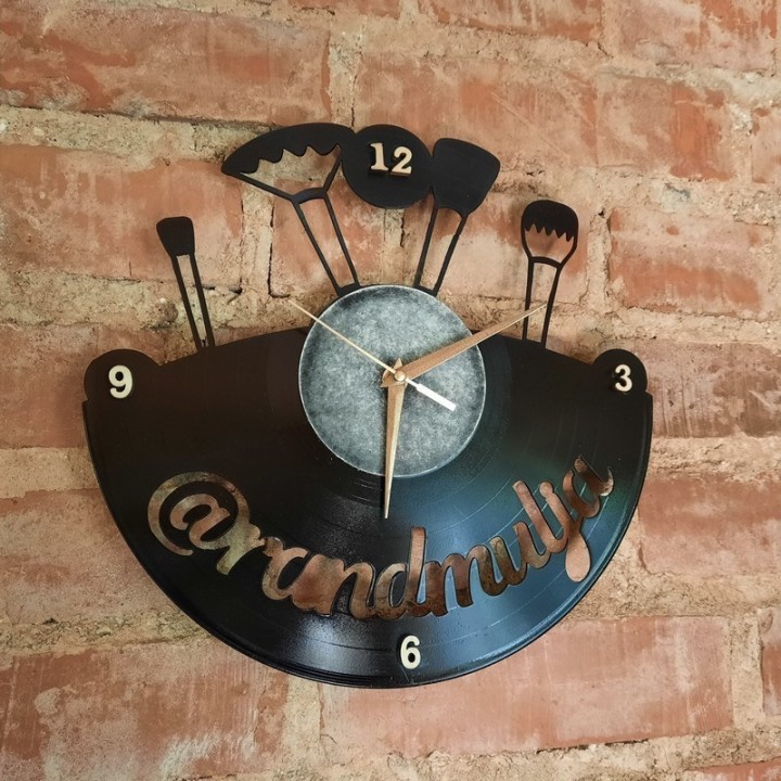 Индивидуальный дизайн настенные часы из виниловой пластинки