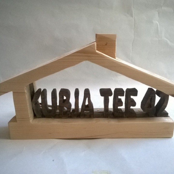 Индивидуальная деревянная табличка 3Д