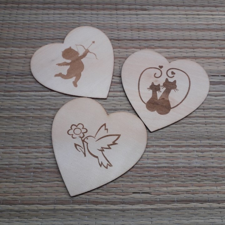 Деревянные подстаканники 4шт. с индивидуальной гравировкой