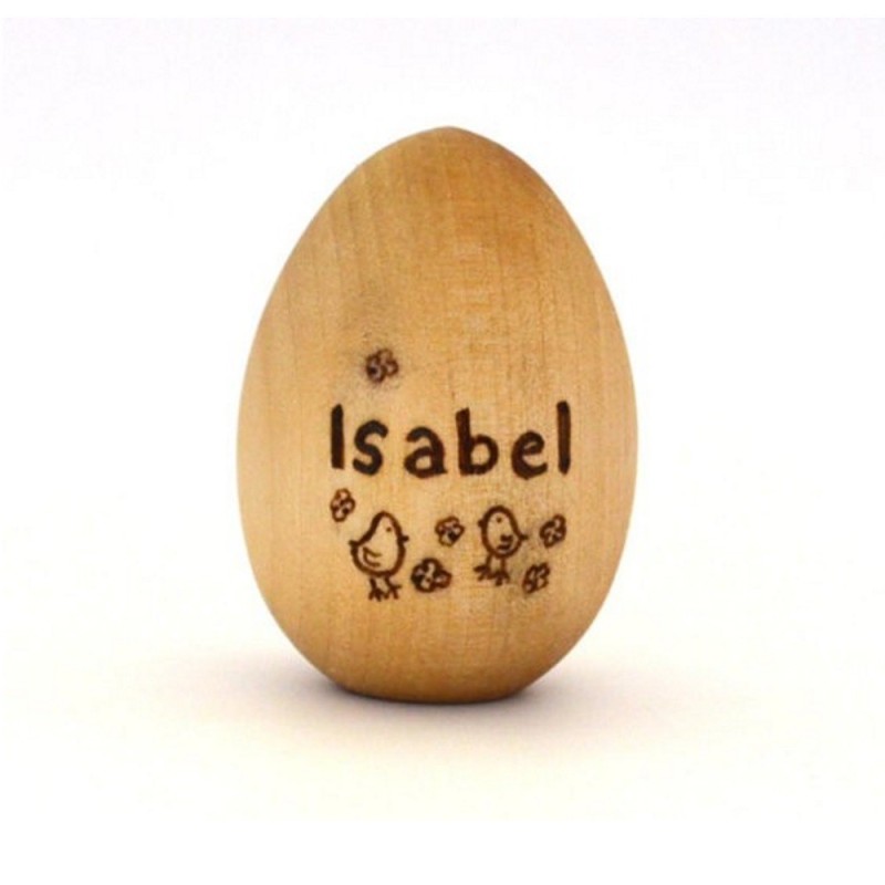 Wooden egg with personal engraving