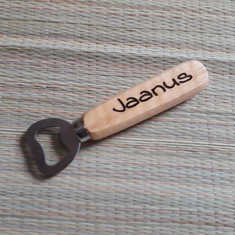 Bottle opener with personal engraving