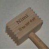 Wooden meat hammer with personal engraving