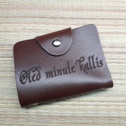 Кожаный кошелёк для карт или визиток с индивидуальной гравировкой