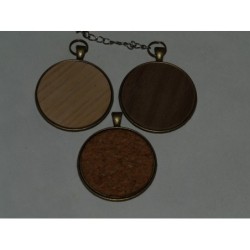 Деревянный медальон 40mm с индивидуальной гравировкой