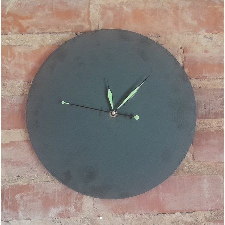 Handmade slate wall clock with personal engraving