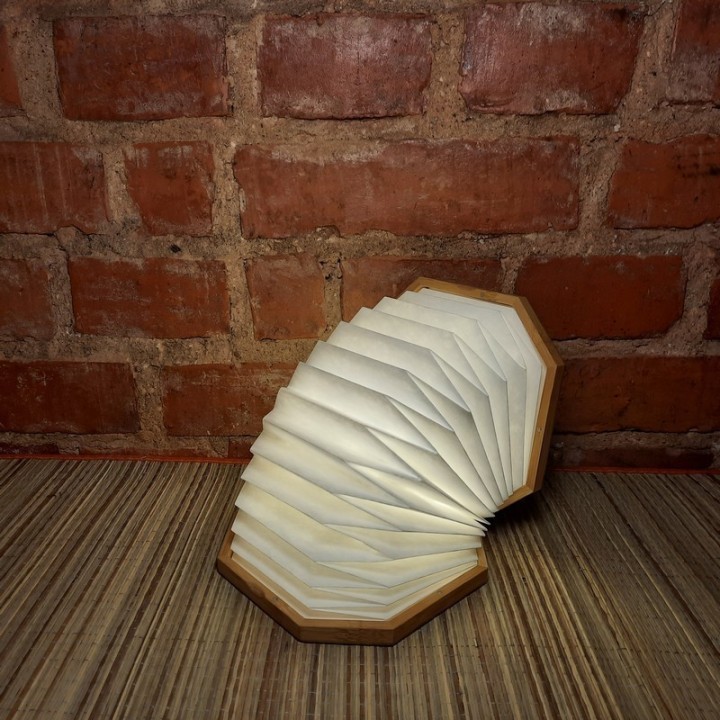 Деревянная LED лампа с индивидуальной гравировкой