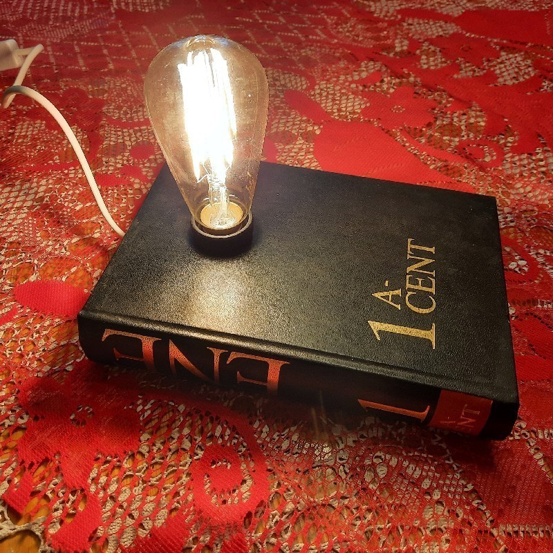 Vintage books lamp