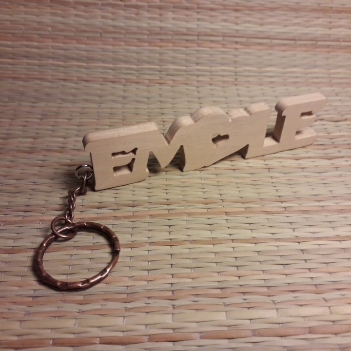 Деревянный персонализированный брелок